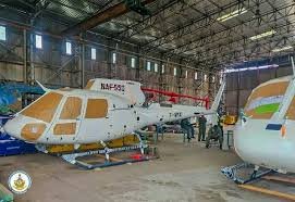 Nigerian Air Force receives five new helicopters in Lagos