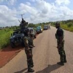 Operation FANSAN YAMMA troops during security operations in Kaduna State.