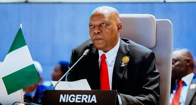 Vice President Kashim Shettima speaks at the Africa Minerals Strategy Group roundtable in New York