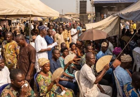 Crowd at a mass gathering exposed to extreme heat