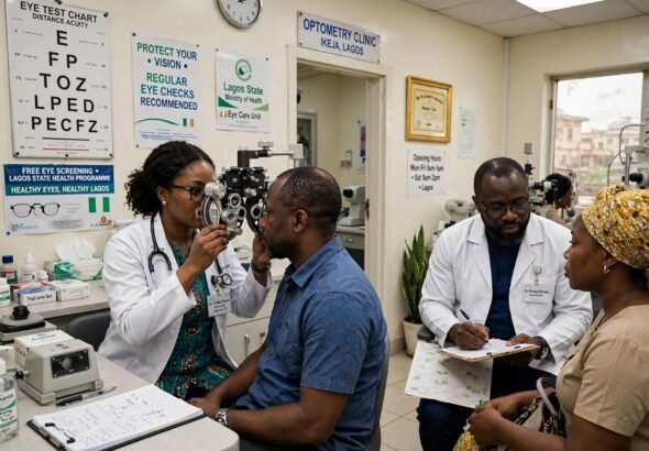 Optometrists conduct eye-health awareness and screening activities in Lagos for World Sight Day.