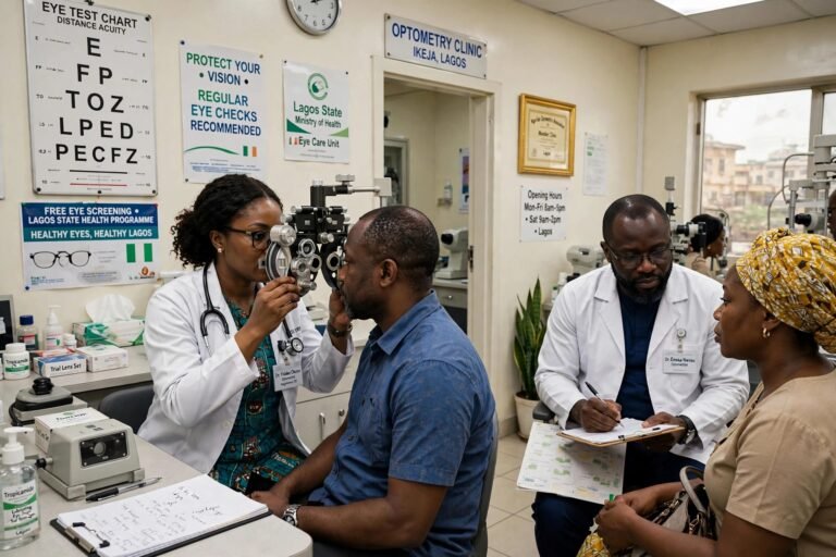 Optometrists conduct eye-health awareness and screening activities in Lagos for World Sight Day.