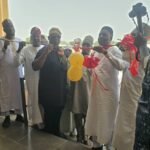 TETFund officials and university representatives at the commissioning of projects at the Federal University of Health Sciences, Azare.