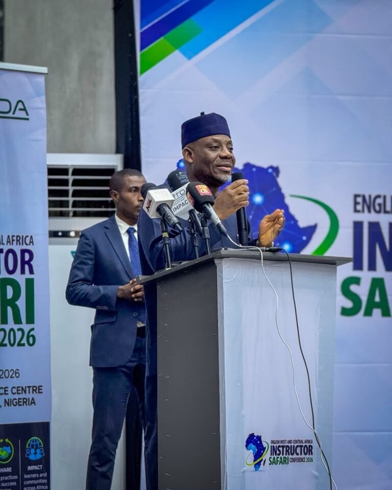 Education Minister Maruf Tunji Alausa speaking about digital skills and education reforms in Nigeria.