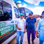 Governor Biodun Oyebanji inspects CNG buses deployed to reduce transport fares in Ekiti