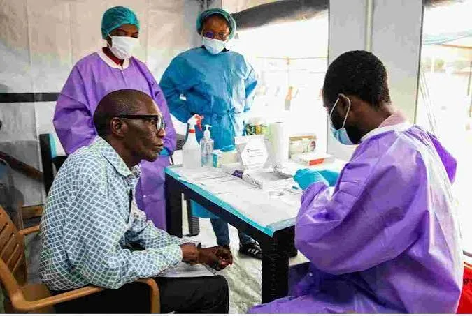 Health workers prepare for a clinical trial of vaccine candidates against Bundibugyo virus in the Democratic Republic of the Congo.