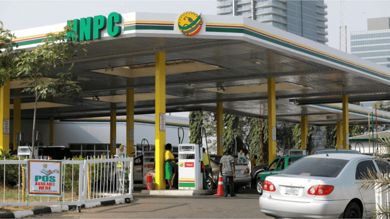 NNPCL filling station displaying petrol price in Nigeria
