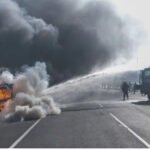 Burnt vehicles and damaged businesses amid xenophobic violence in South Africa