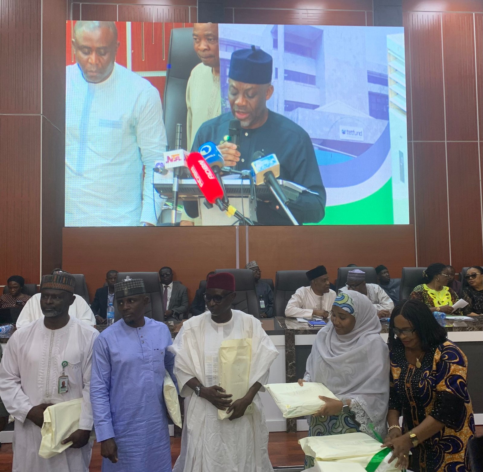 Leaders of ASUP and COEASU discuss implementation of Federal Government agreements with tertiary institution staff unions.