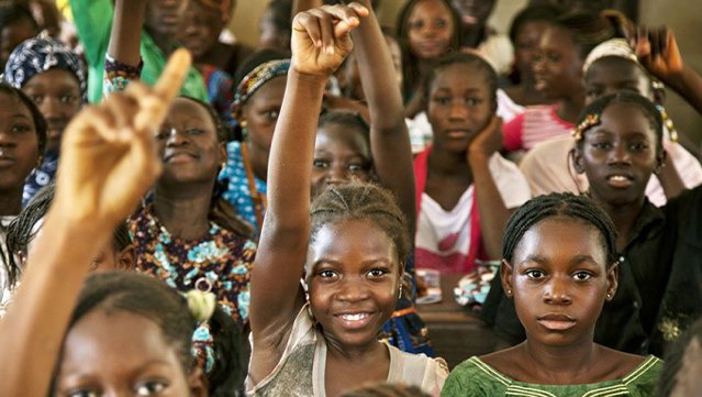 Nigerian schoolgirls attend a lesson amid concerns about foundational literacy and numeracy skills.