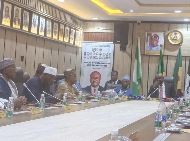 Interior Minister Olubunmi Tunji-Ojo receives the investigative report on deaths in NSCDC custody in Minna.