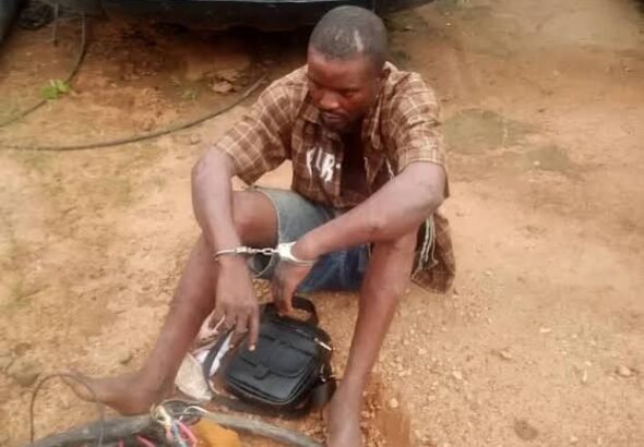 NSCDC officers arrest a suspect over alleged telecommunications mast vandalism in Anambra