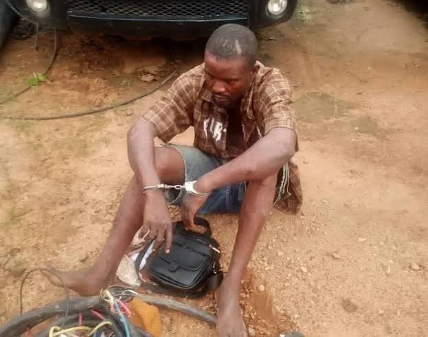 NSCDC officers arrest a suspect over alleged telecommunications mast vandalism in Anambra