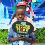 Nigerian schoolchildren participating in a child safeguarding and protection awareness programme.