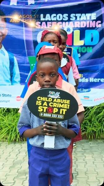 Nigerian schoolchildren participating in a child safeguarding and protection awareness programme.